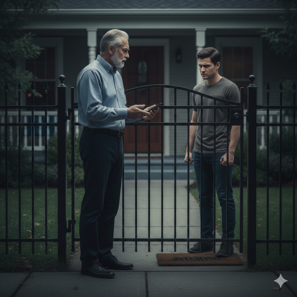 Proprietário informando inquilino sobre o despejo