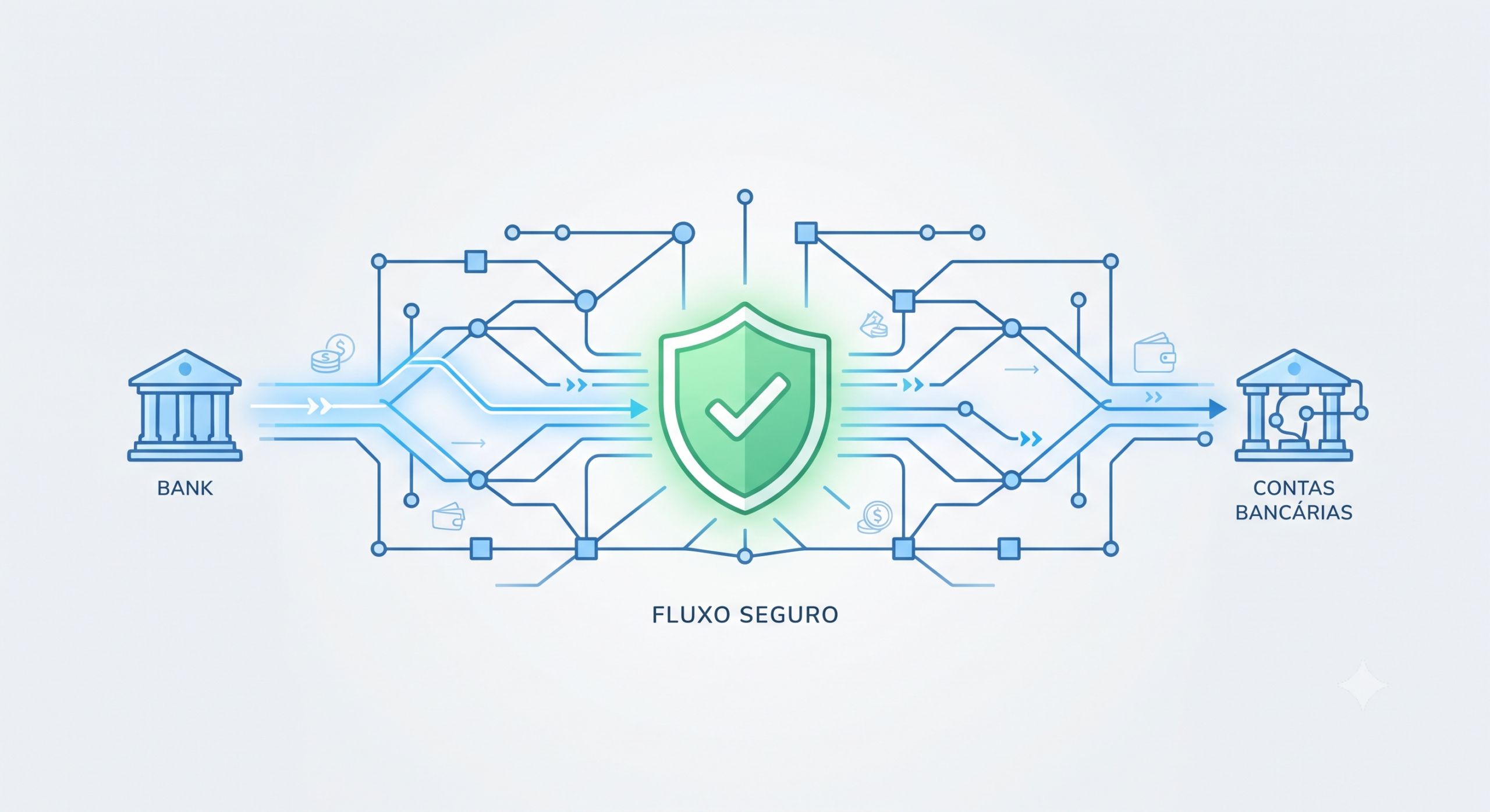 Ilustração do fluxo de rastreamento de valores entre contas no sistema Pix